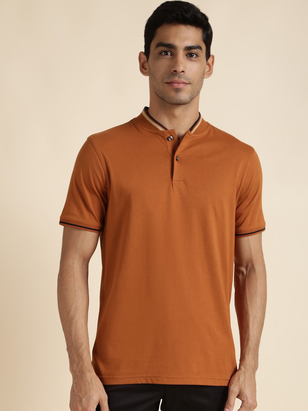 

Andamen Polo Collar Short Sleeves Cotton T-shirt, Orange