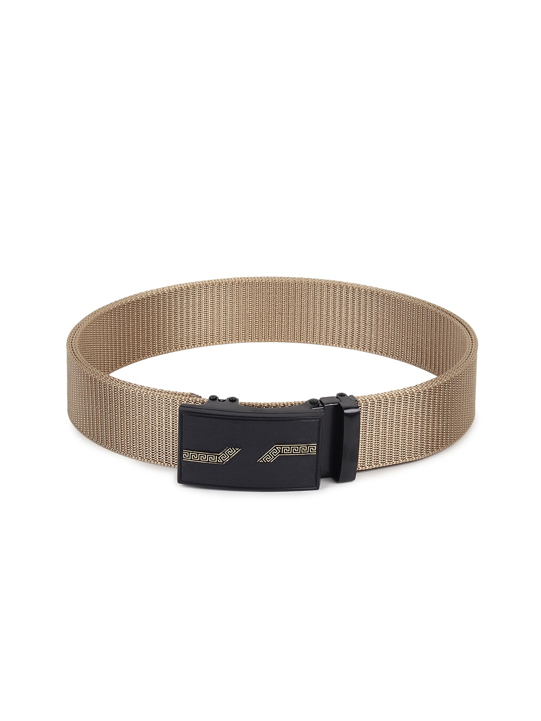

HENEDA Men Textured Belt, Cream