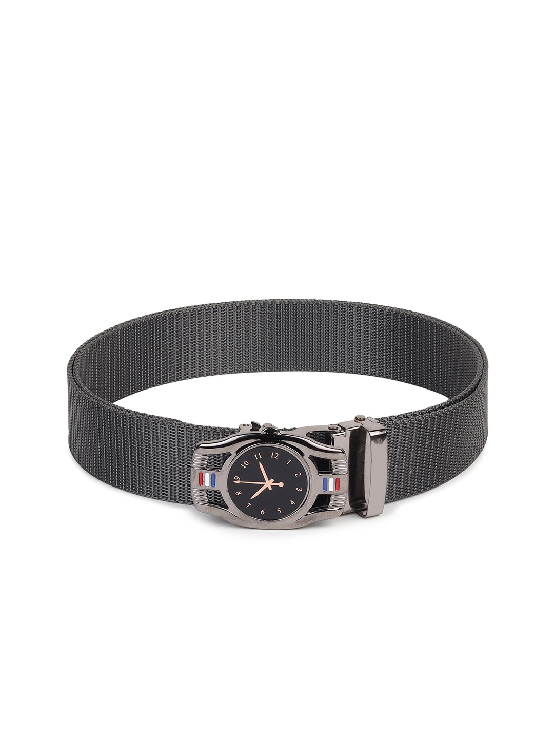 

HENEDA Men Textured Casual Belt, Grey