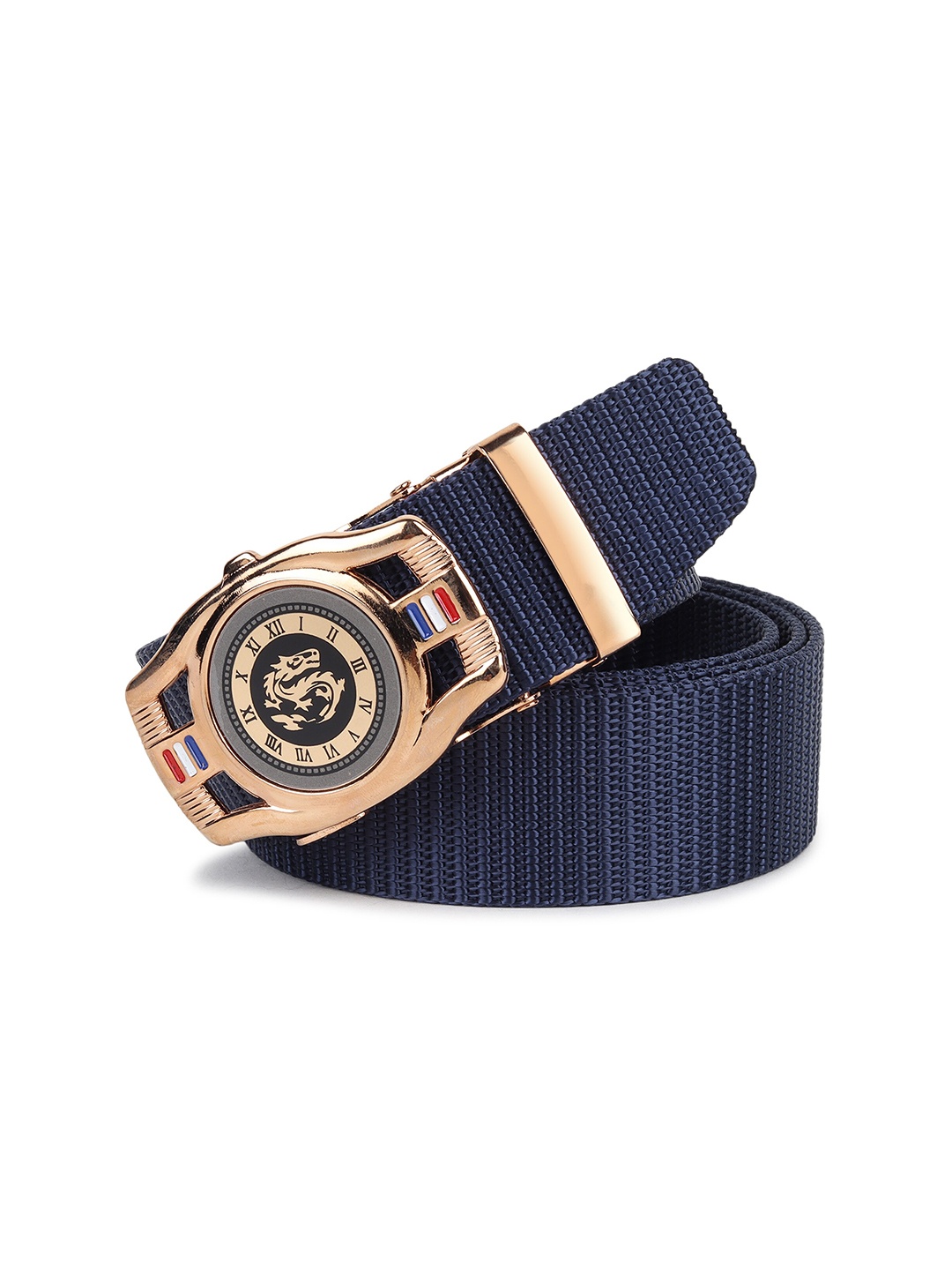 

HENEDA Men Textured Casual Belt, Navy blue