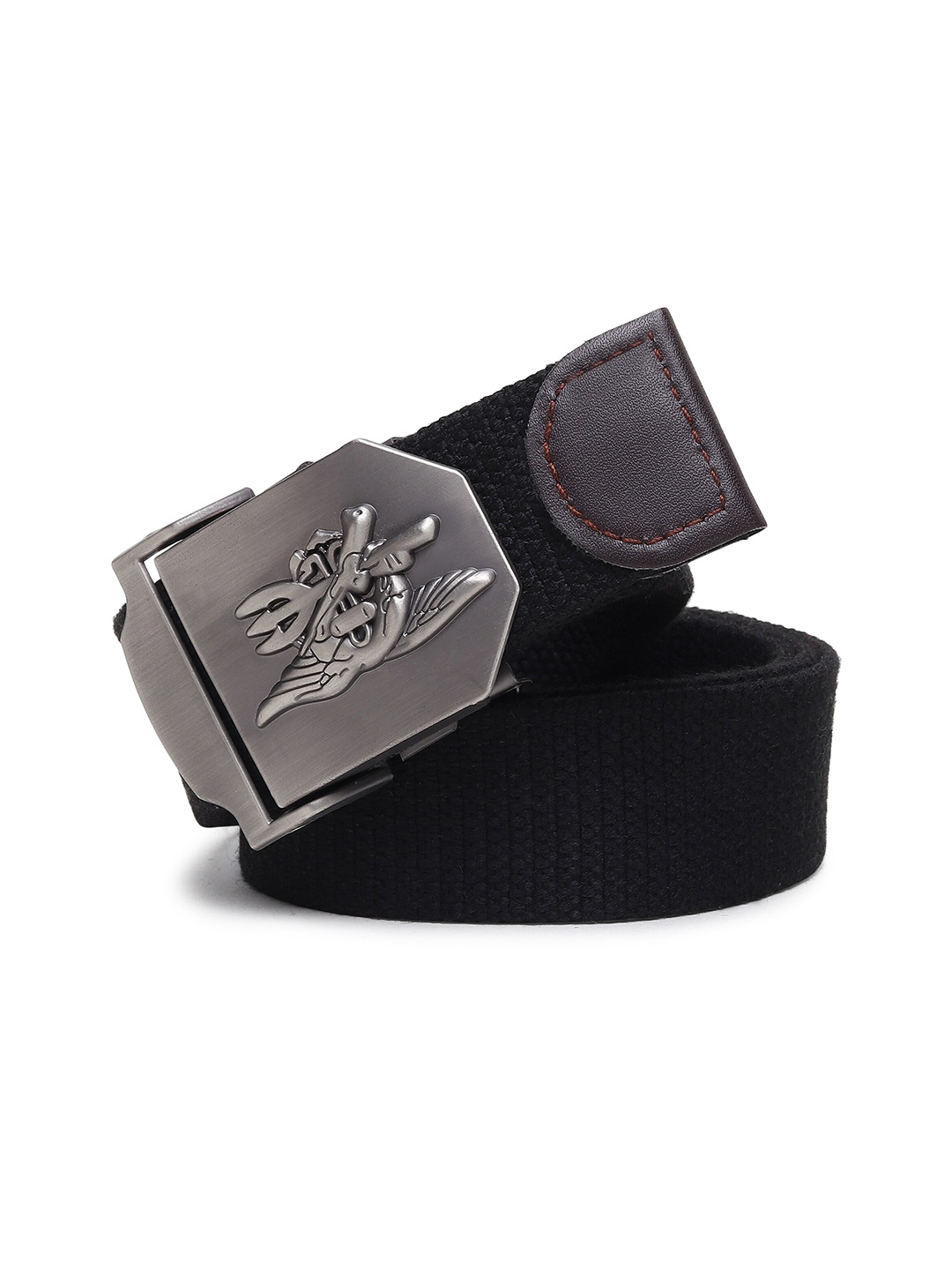 

HENEDA Men Textured Belt, Black