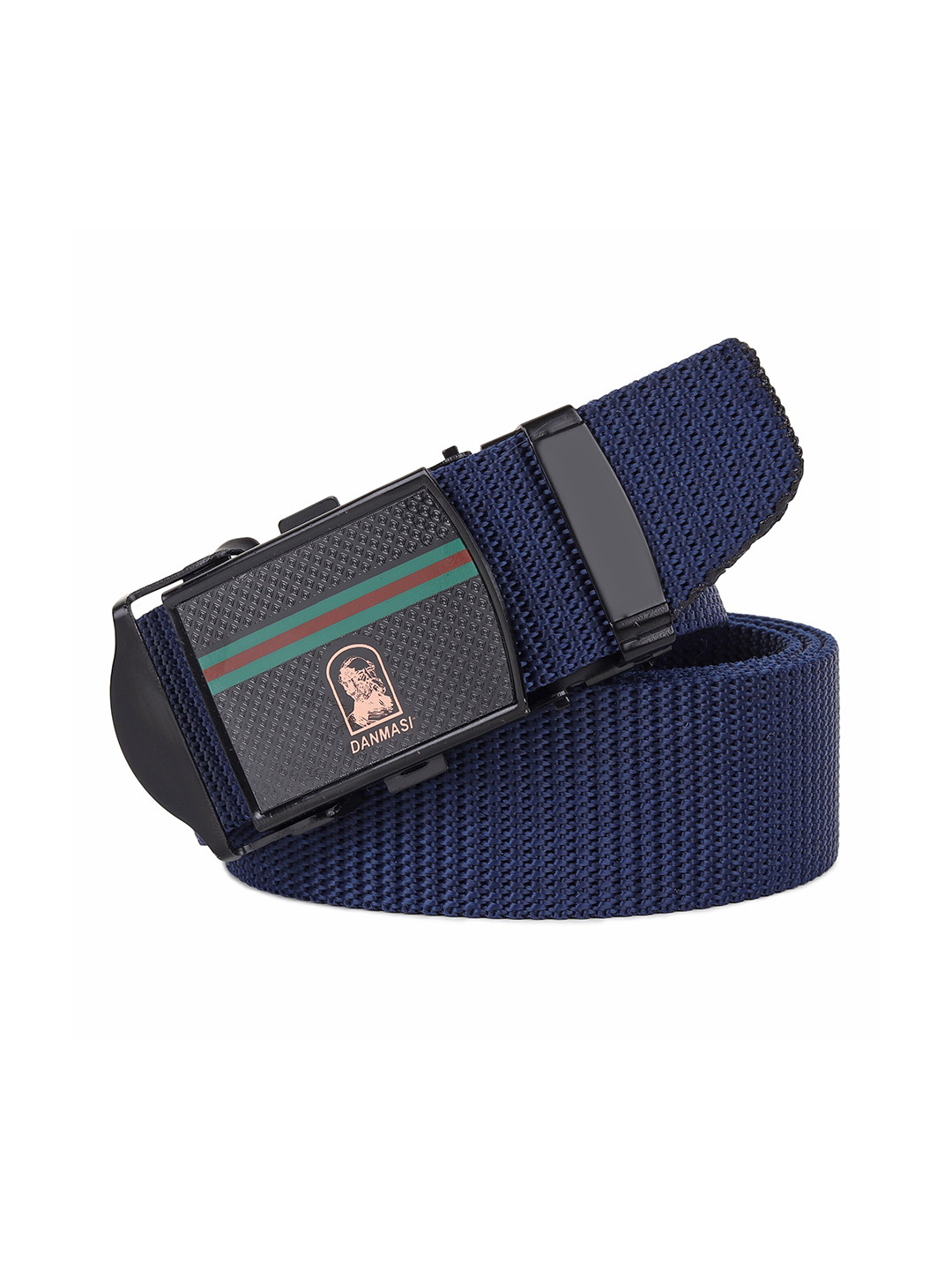 

HENEDA Men Textured Casual Belt, Navy blue