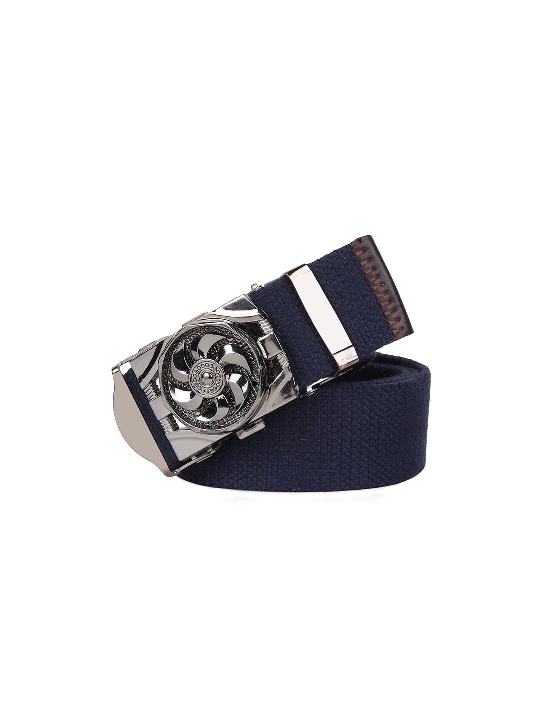 

HENEDA Men Textured Casual Belt, Navy blue