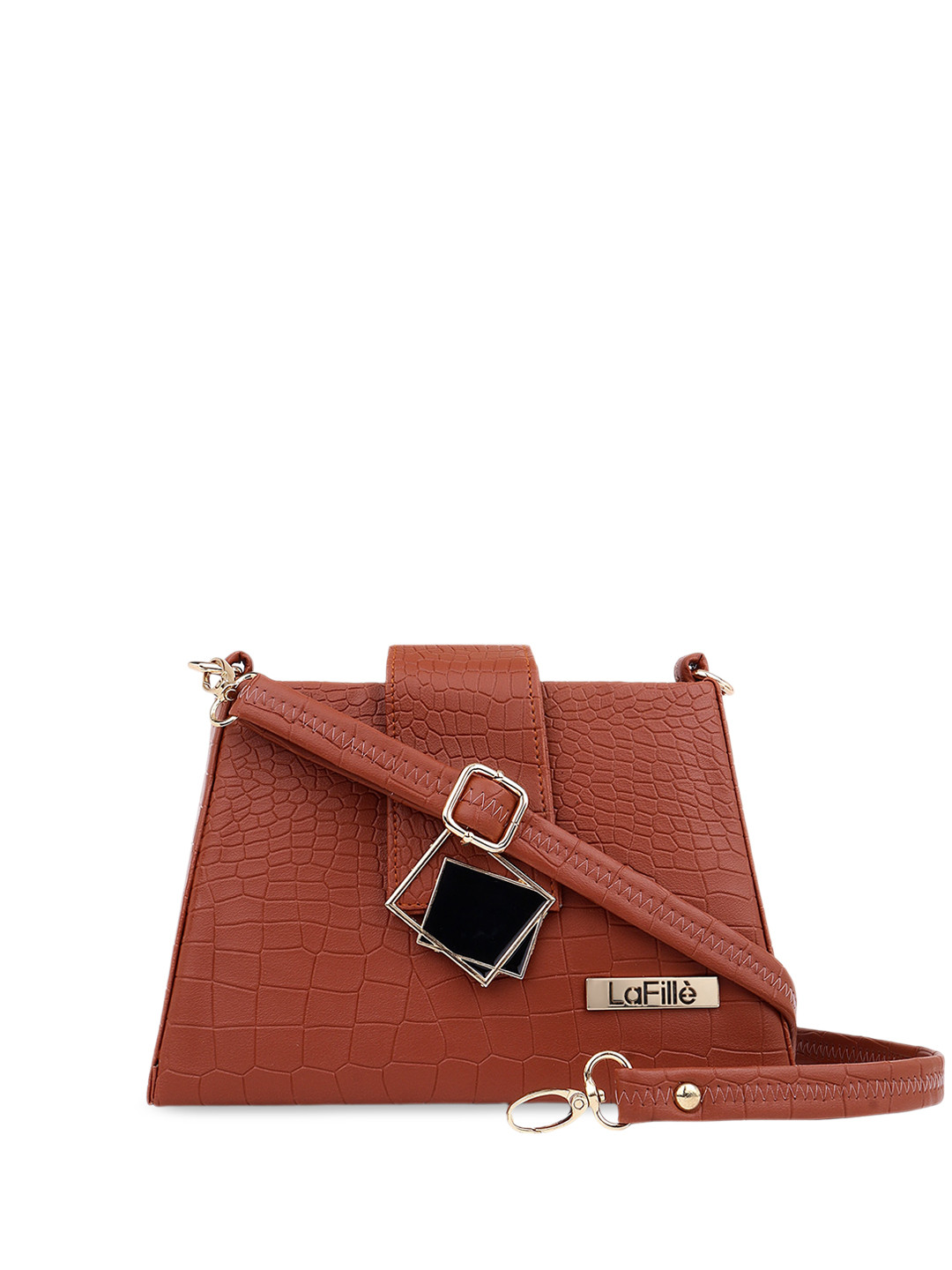 

LaFille Textured Structured Water Resistant Sling Bag, Tan