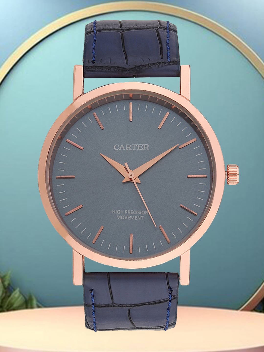 

Sandy D Carter Men Printed Dial & Leather Straps Analogue Watch Sandy D Carter-112G-BL, Blue