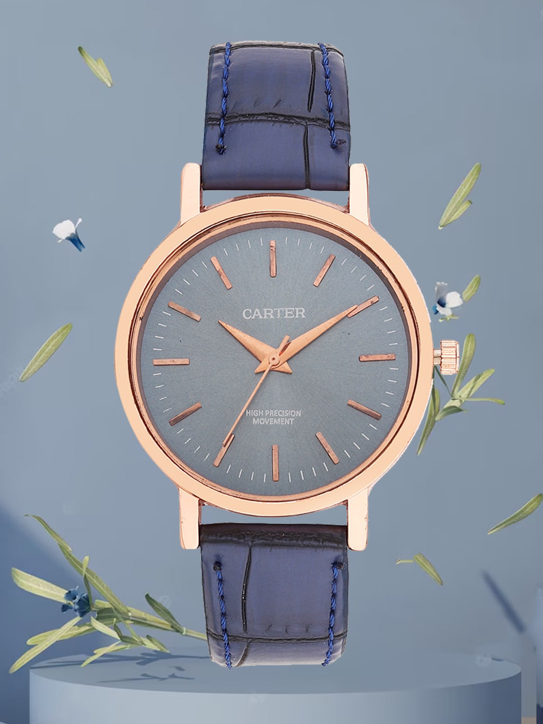 

Sandy D Carter Women Leather Straps Analogue Watch Sandy D Carter-112L-BL, Blue