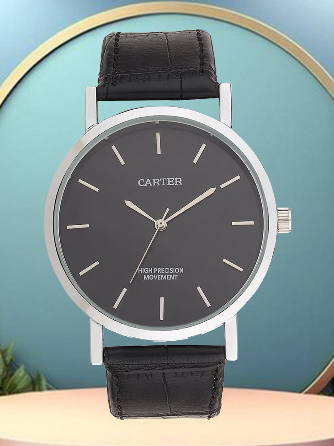 

Sandy D Carter Men Dial & Leather Straps Analogue Watch Sandy D Carter-114G-BK, Black