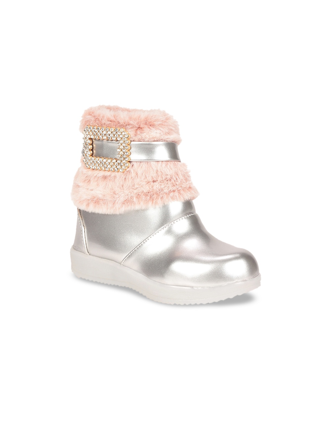 

Lil Lollipop Girls High-Top Party Boots, Silver