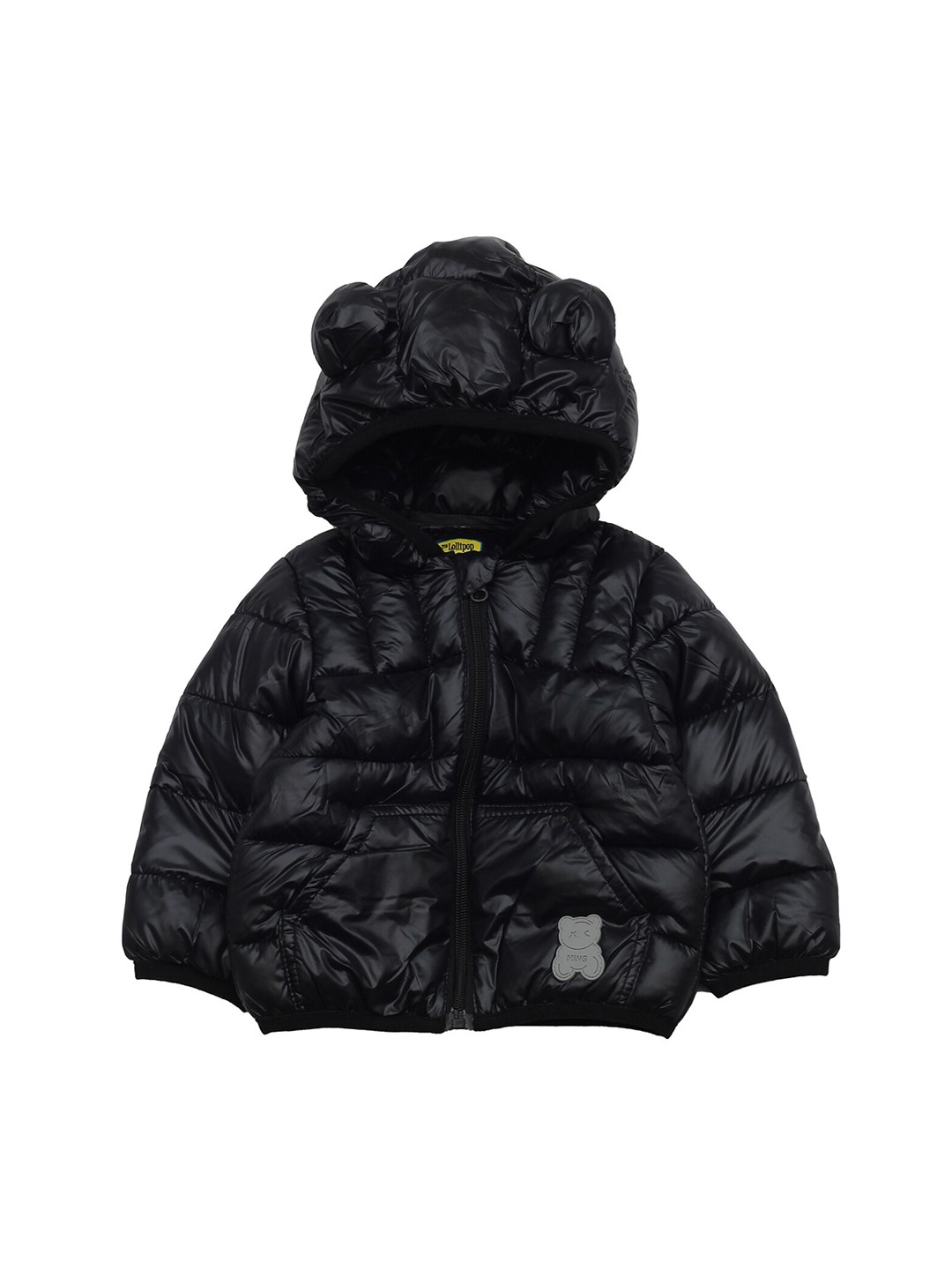 

Lil Lollipop Kids Lightweight Hooded Long Sleeves Puffer Jacket, Black