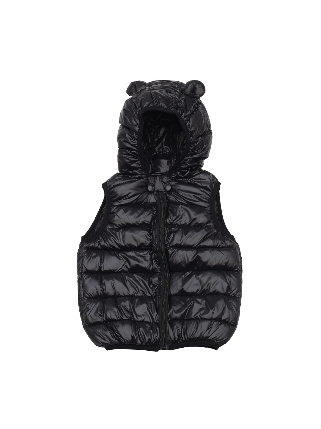 

Lil Lollipop Kids Lightweight Hooded Sleeveless Puffer Jacket, Black