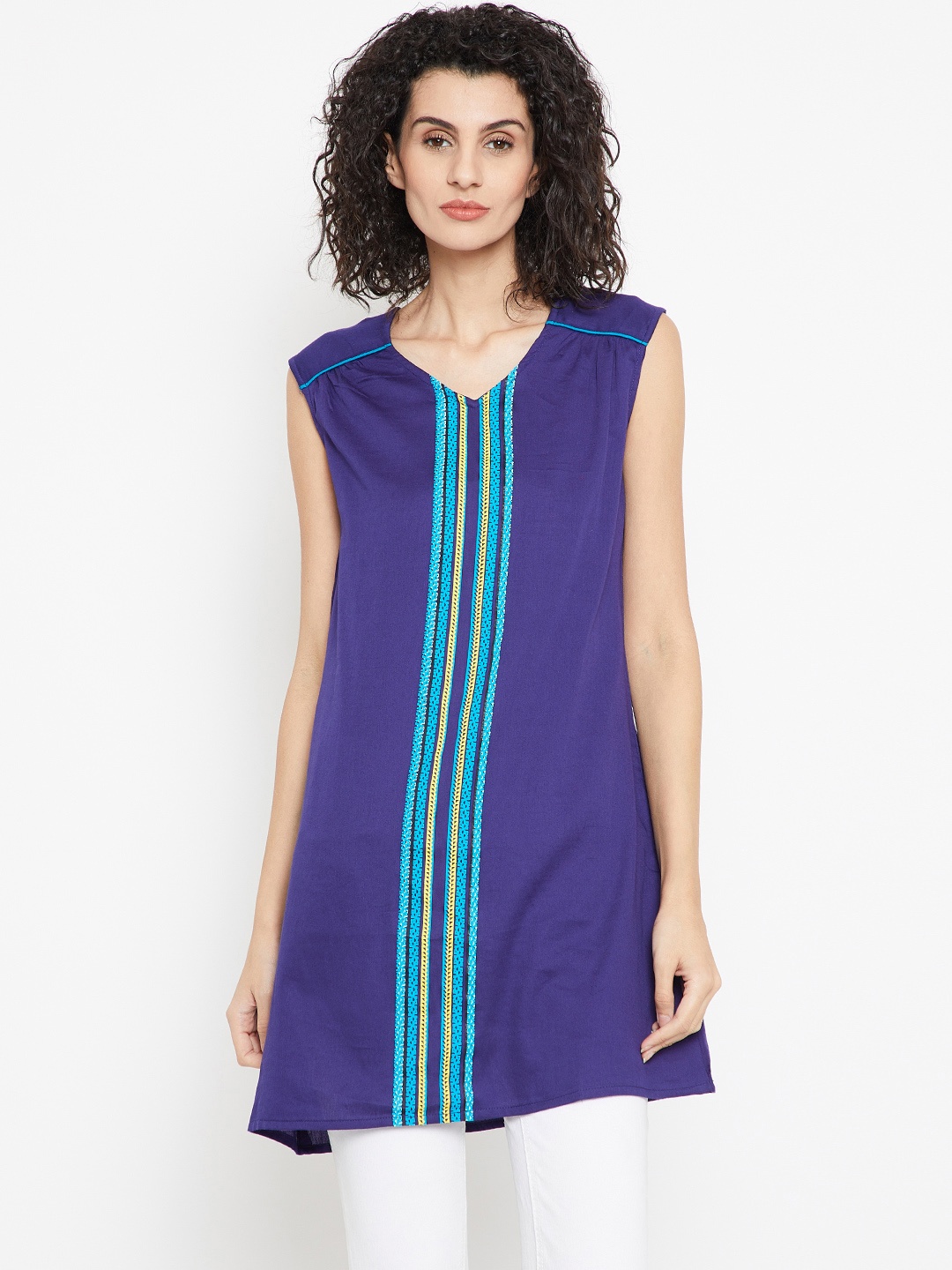 

Bronz Blue Striped Tunic