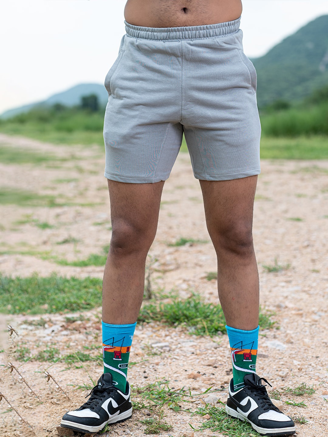 

Tistabene Men Mid Rise Cotton Shorts, Grey