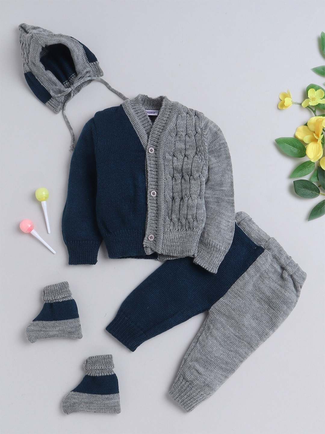 

Little Angels Kids Colourblocked Cardigan, Grey