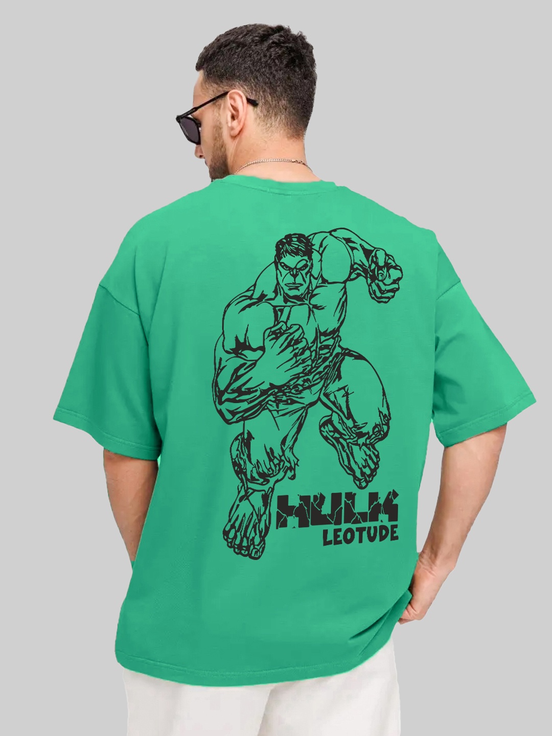 

Leotude Hulk Printed Oversized T-shirt, Green