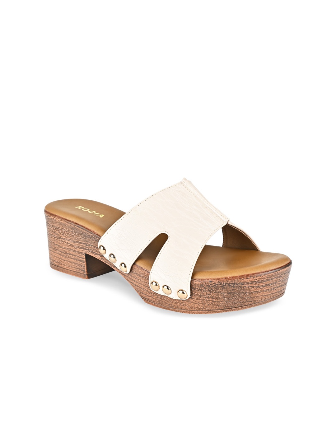 

Rocia Open Toe Platform Heel Mules, Beige