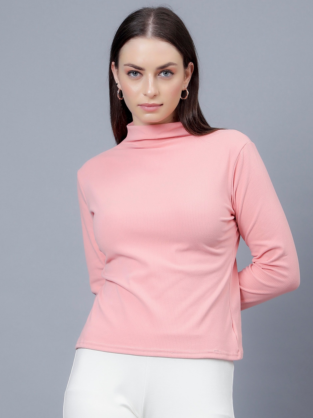 

Steele High Neck Regular Top, Pink