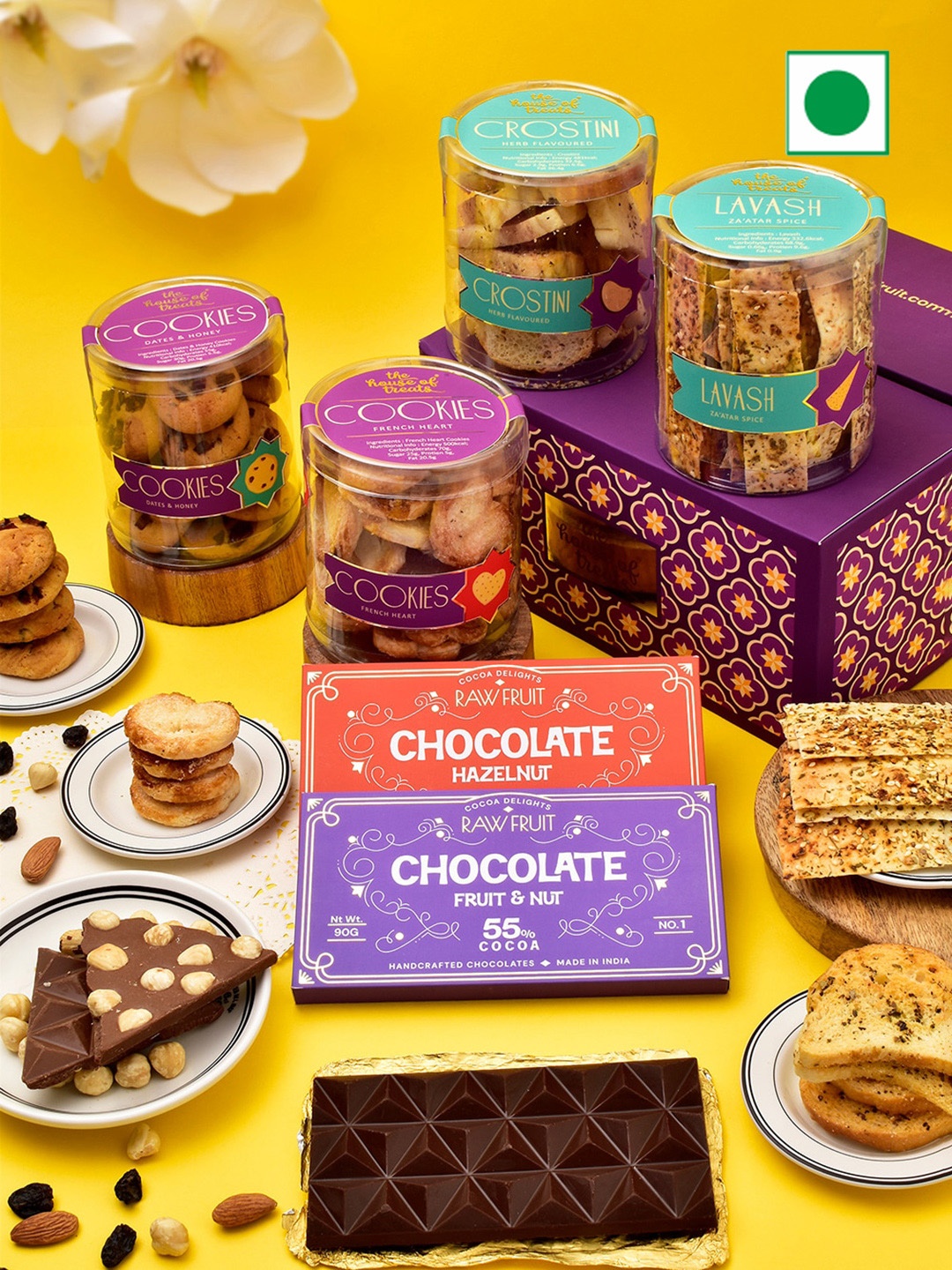 RawFruit Diwali Gift Snack cookies chocolate, Assorted