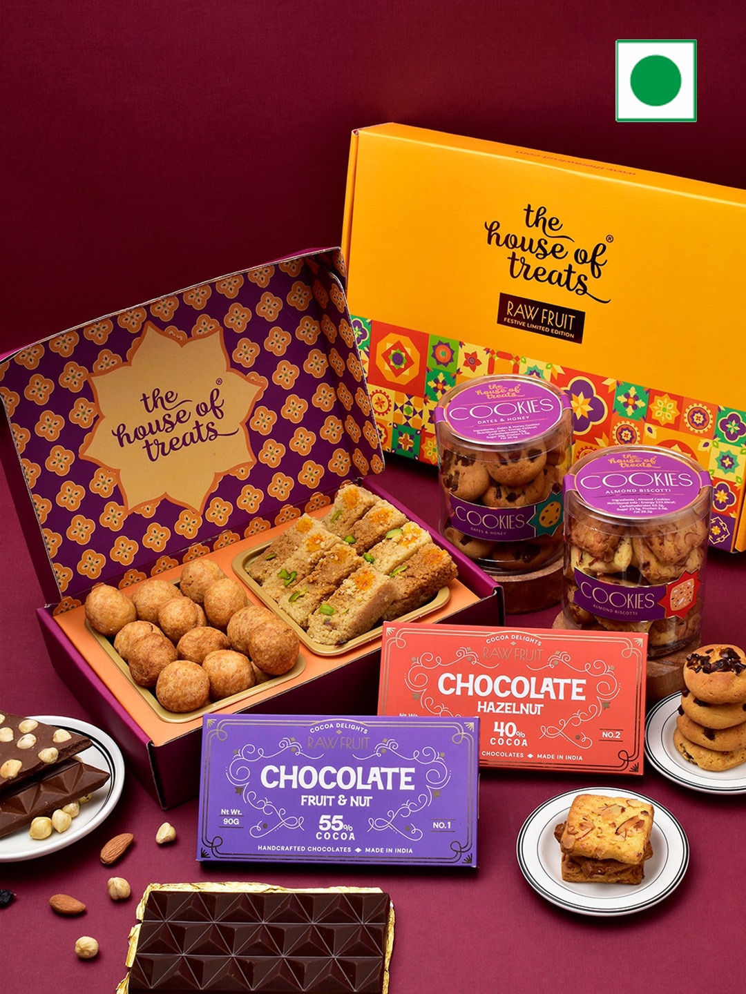 

RawFruit Chocolate & Cookies With Sweets Assorted Diwali Gift Pack