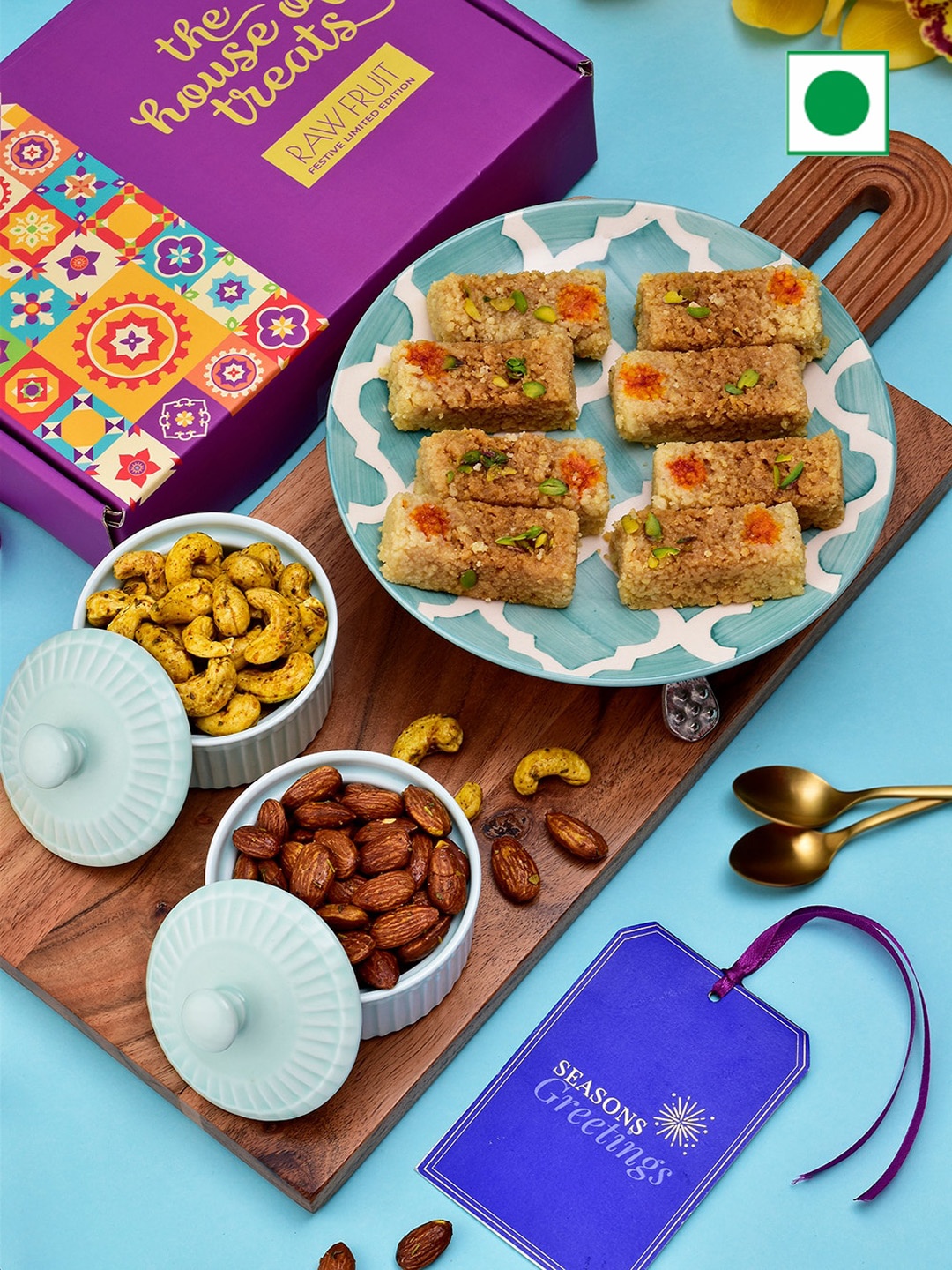 

RawFruit Set Of 3 Milk Cake & Roasted DryFruits Assorted Diwali Gift Pack