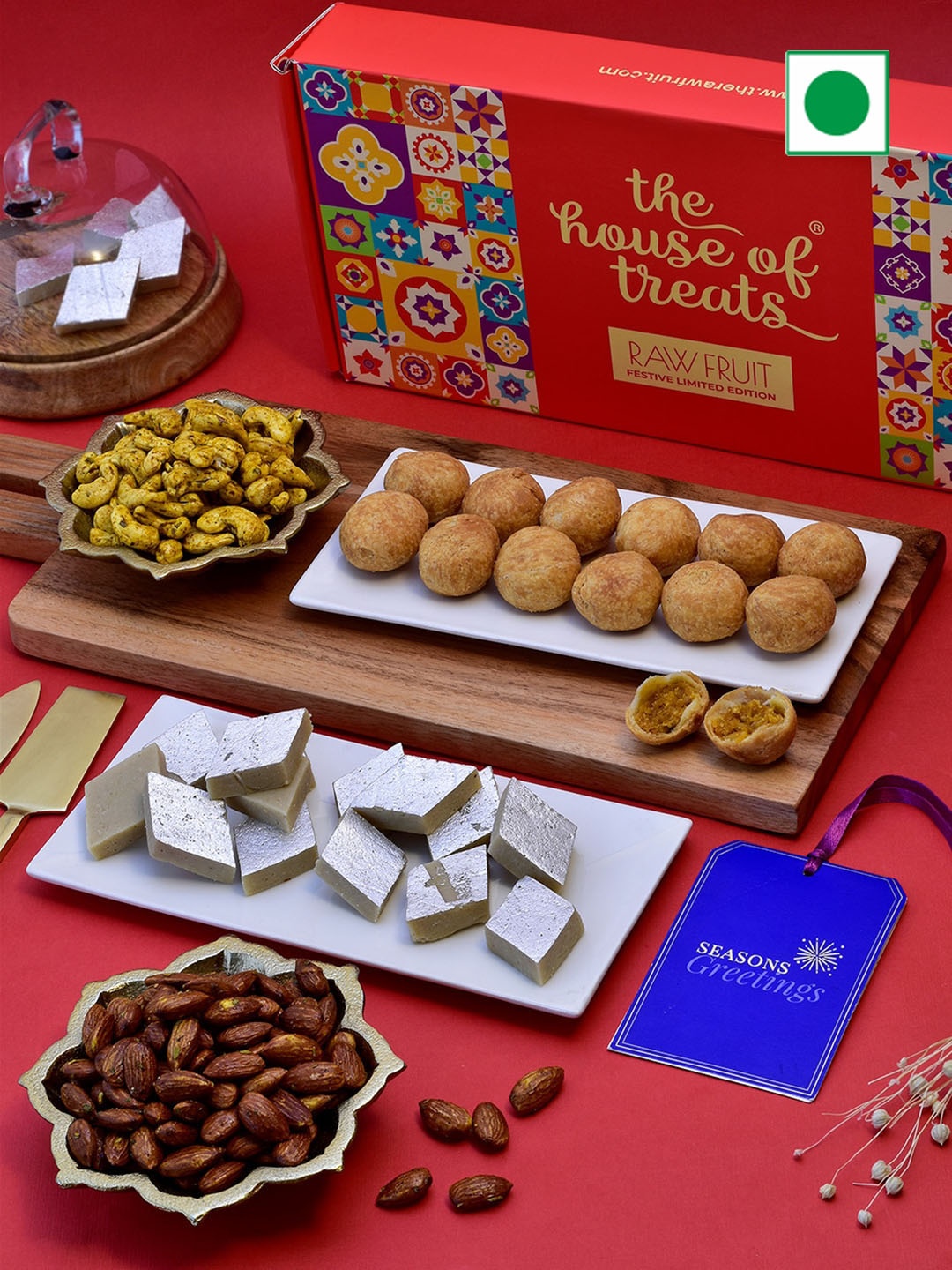 

RawFruit Kaju Katli & Kachori With DryFruits Assorted Diwali Gift Pack