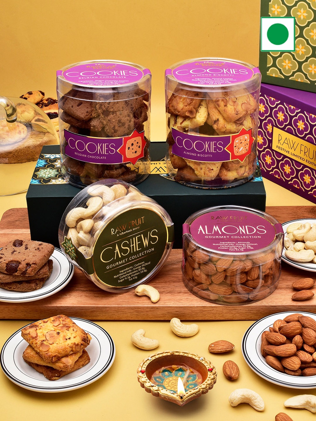 

RawFruit Diwali Gift Hamper DryFruit Cookies, Assorted