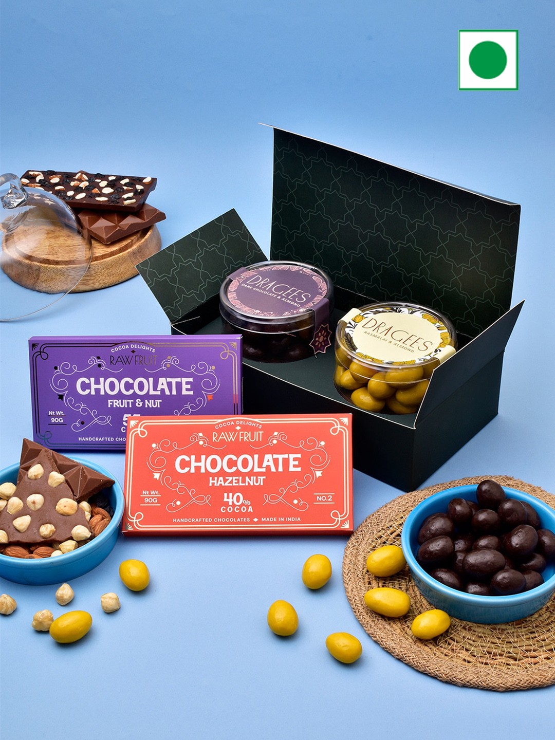 

RawFruit Chocolate Bars & Dragees Assorted Diwali Gift Pack