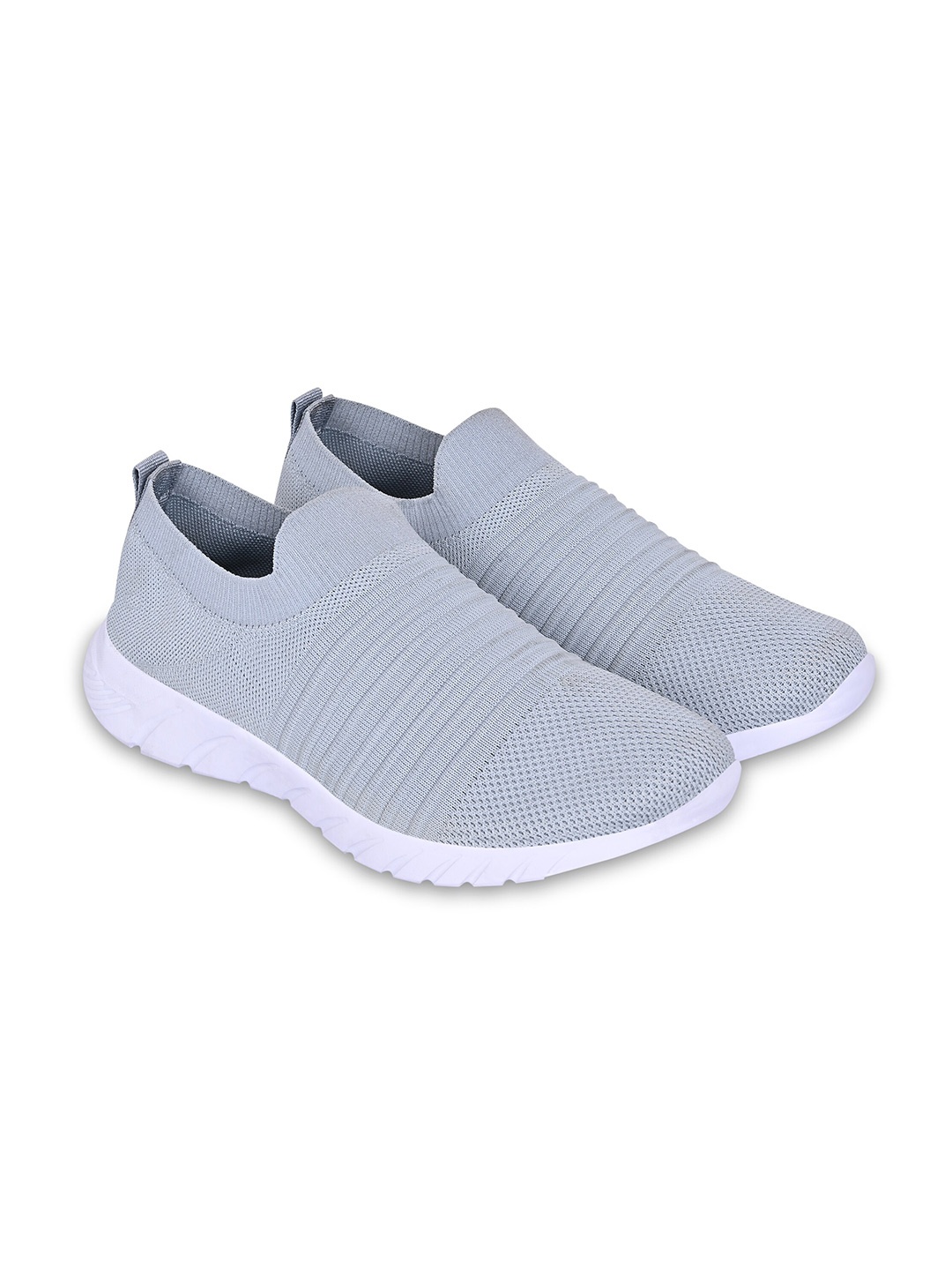 

TPENT Men Mesh Anti Odour Running Shoes, Grey melange
