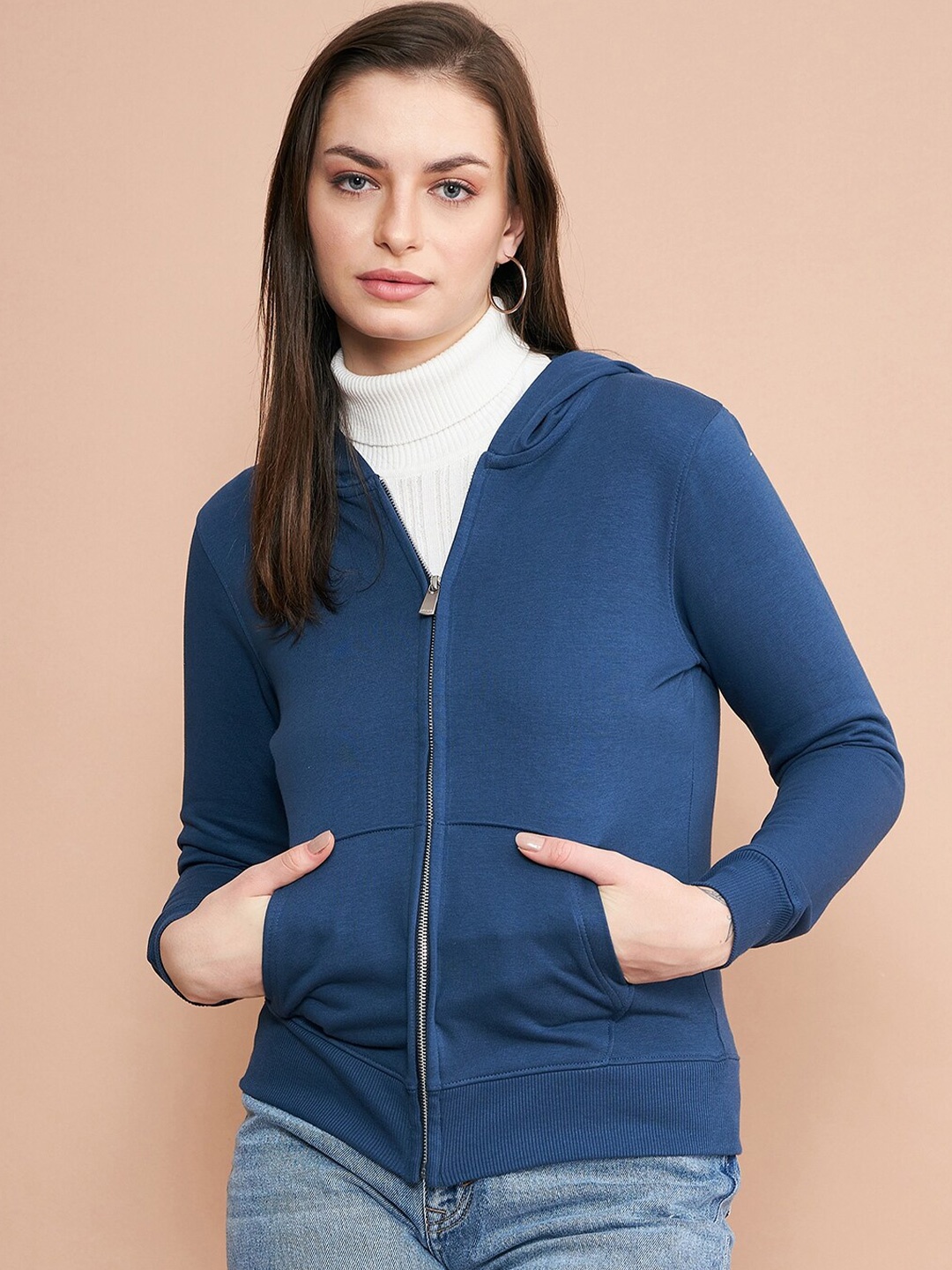 

98 Degree North Hooded Cotton Sweatshirt, Blue