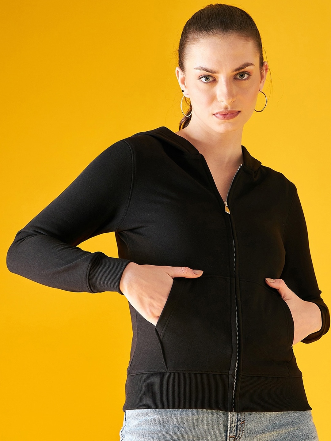 

98 Degree North Hooded Cotton Sweatshirt, Black