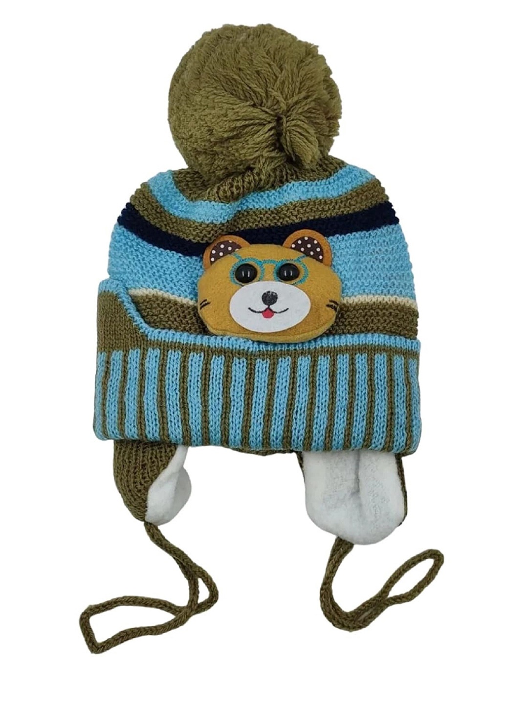 

Zacharias Kids Self Design Wool Beanie, Blue
