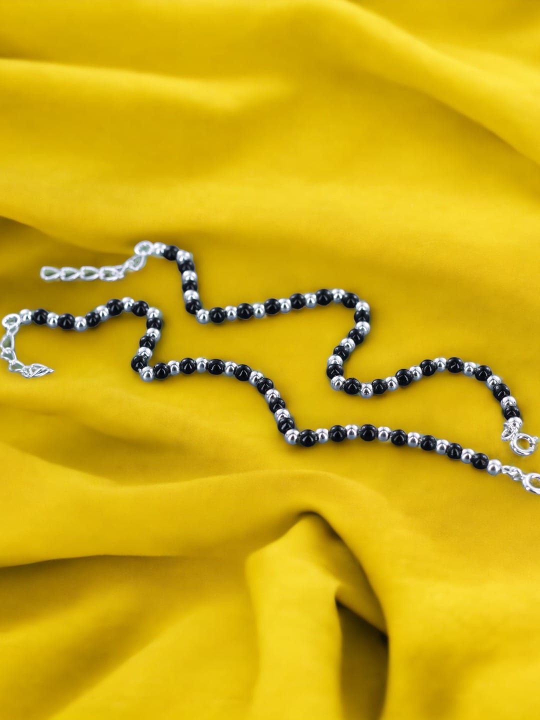 

Taraash Kids Set Of 2 925 Sterling Silver Beaded Anklets