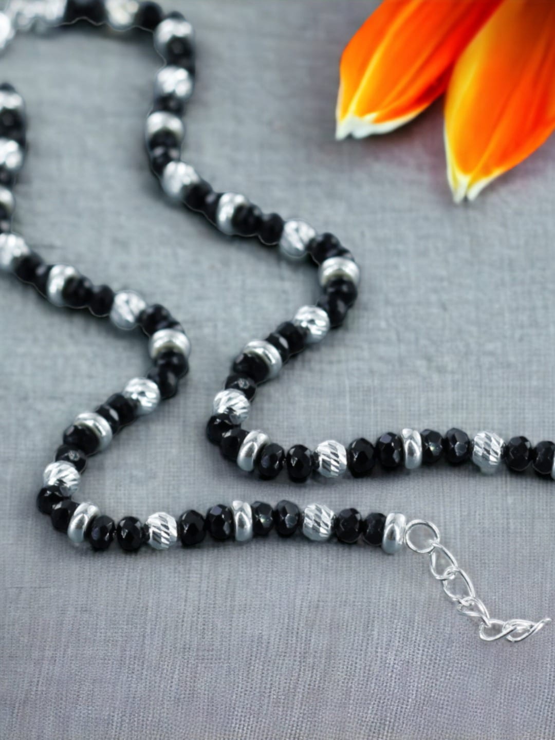 

Taraash Kids Set Of 2 925 Sterling Silver Beaded Anklets