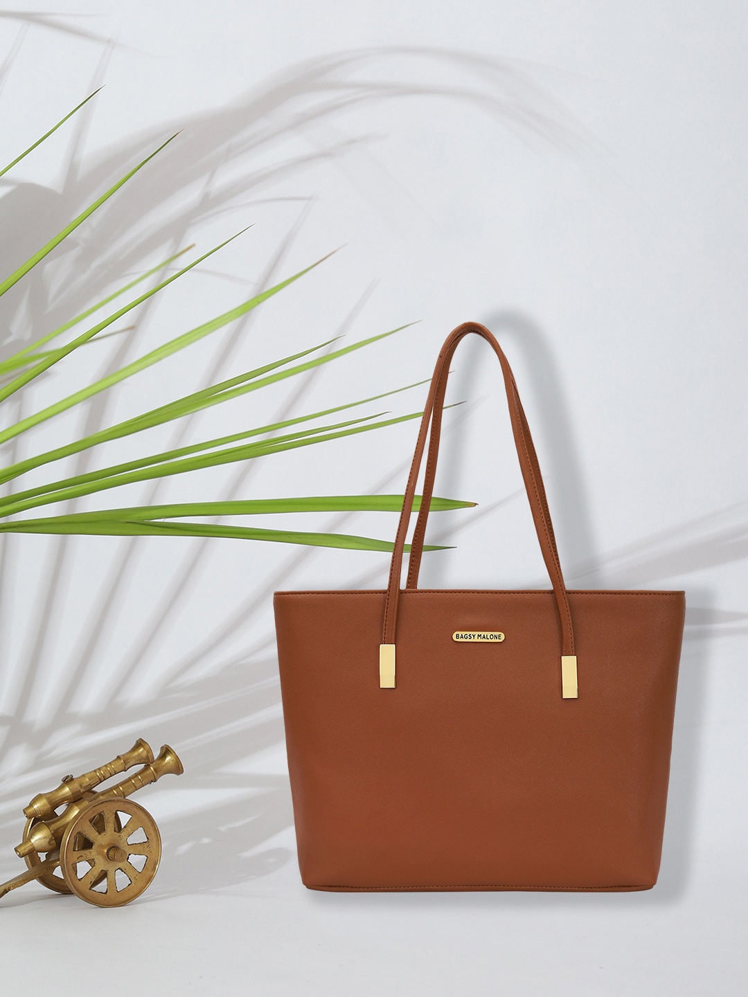 

Bagsy Malone Structured Shoulder Bag, Tan