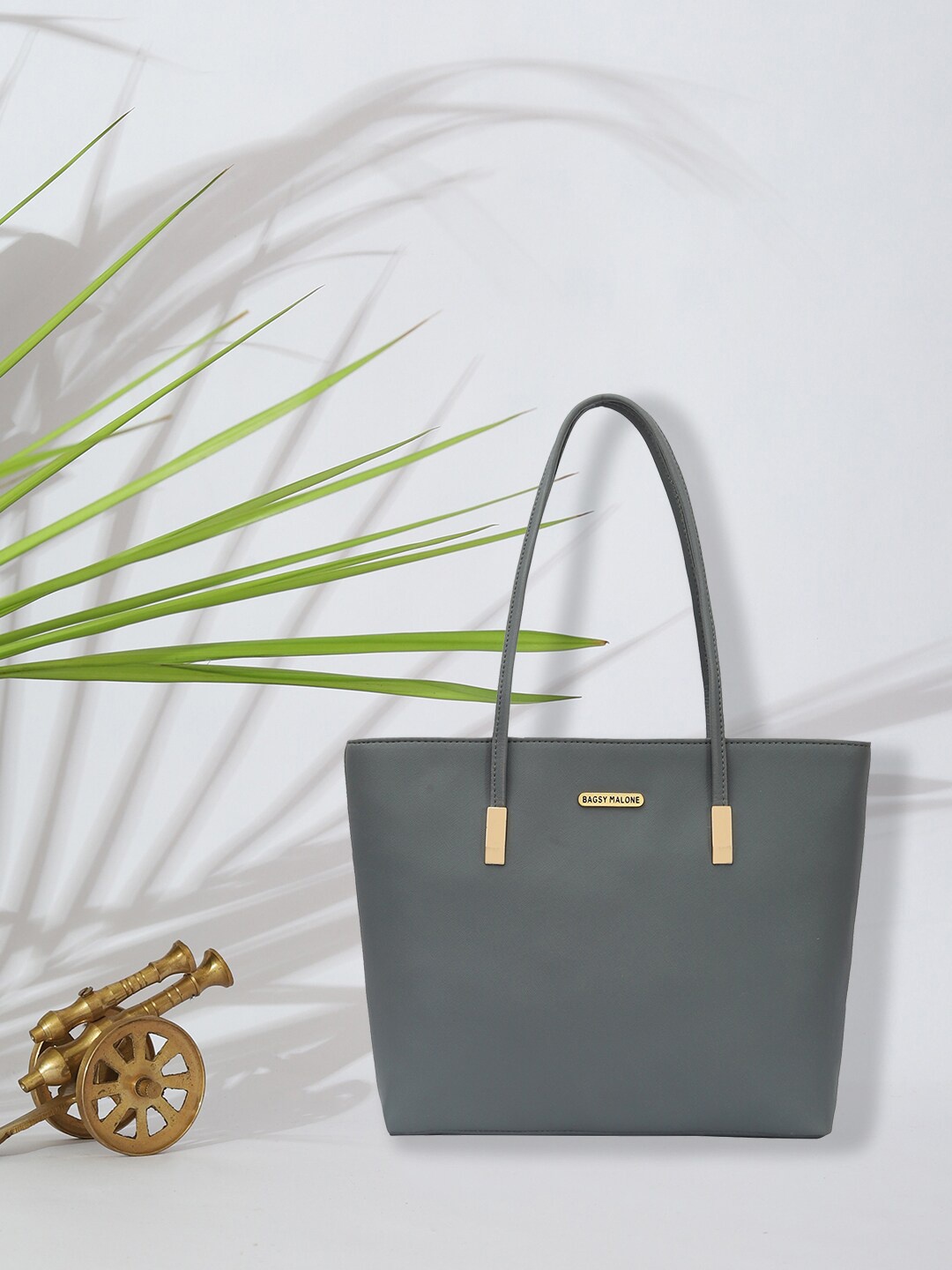 

Bagsy Malone PU Structured Shoulder Bag, Grey