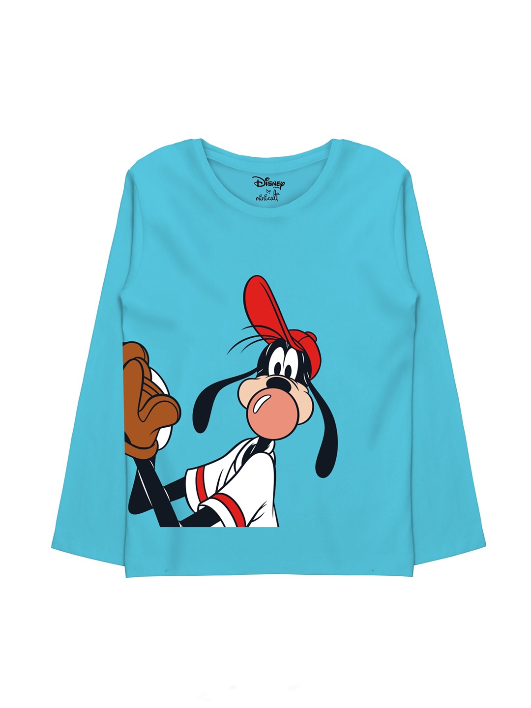 

Minicult Boys Graphic Goofy Printed Round Neck Cotton Casual T-shirt, Blue