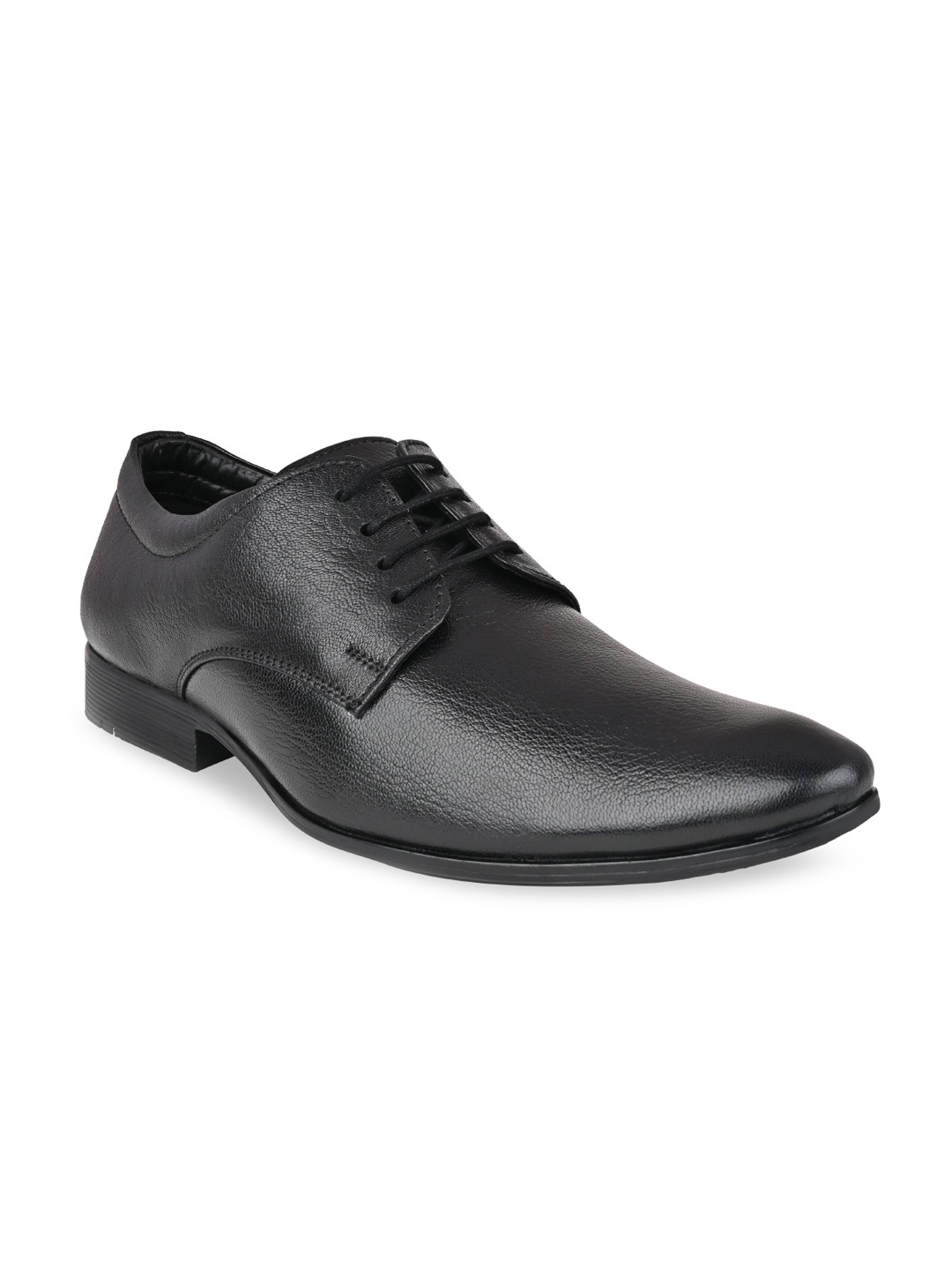 

Regal Men Textured Leather Formal Derbys, Black