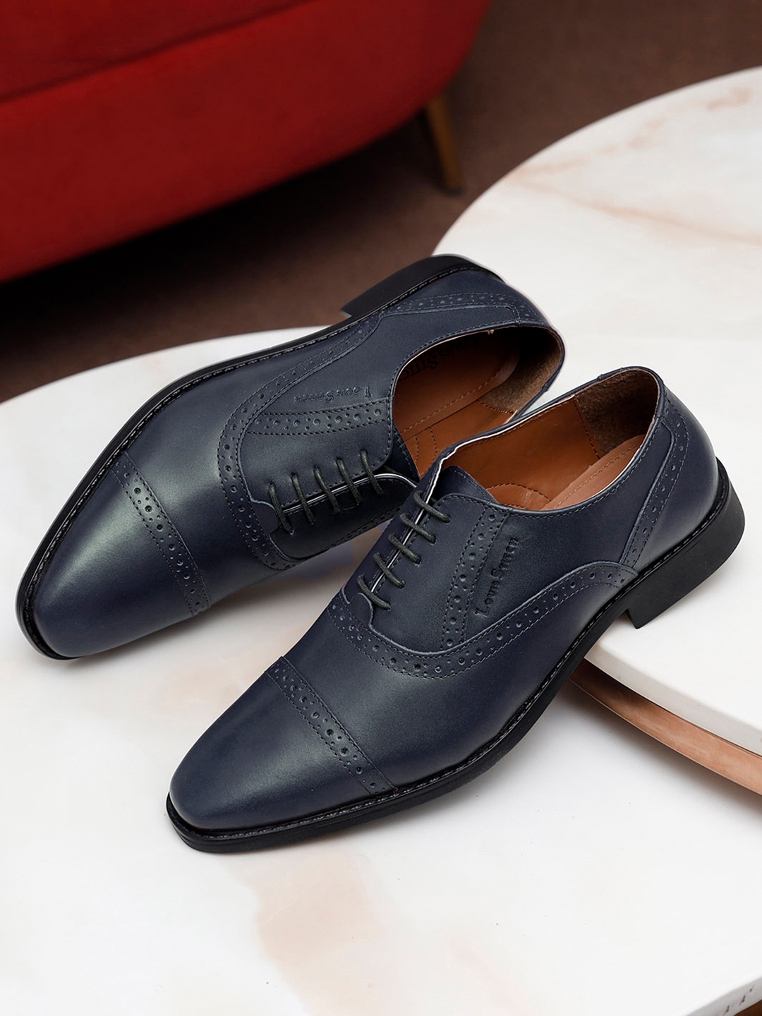 

Louis Stitch Men Prussian Blue Premium Italian Leather Formal Oxford Shoes