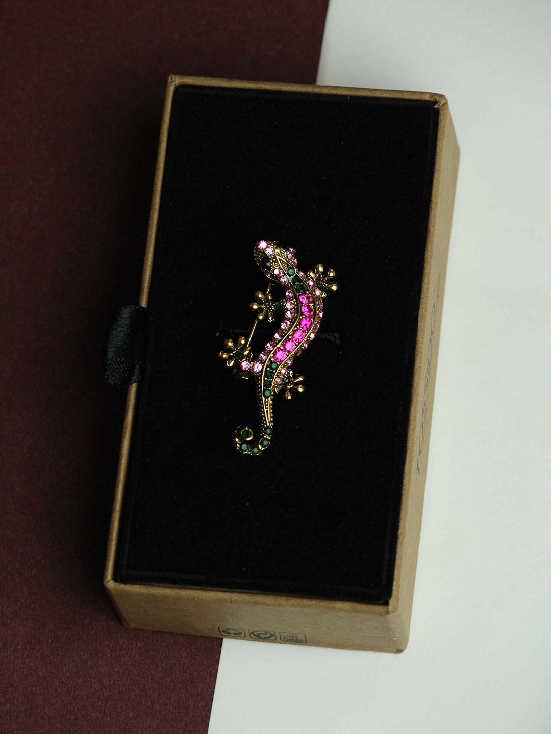 

Tossido Multicolor Salamander Brooch, Multi
