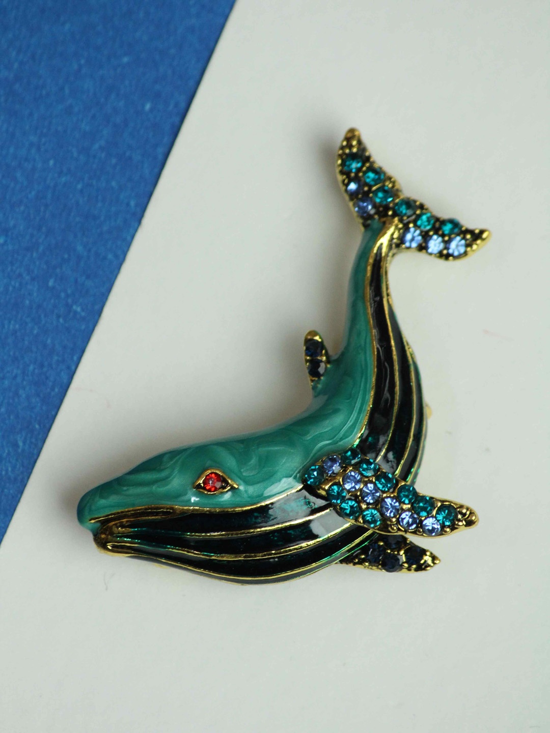 

Tossido Dolphin Brooch, Green