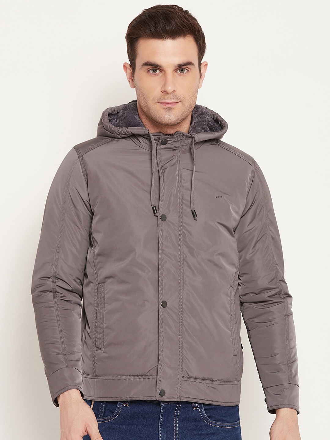 

Okane Lightweight Outdoor Padded Jacket with Embroidered, Grey