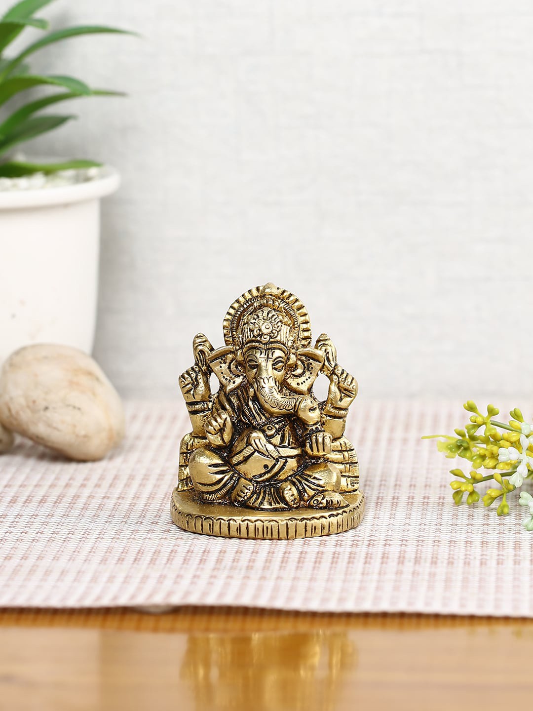 

CraftVatika Copper Toned Laxmi Ganesh Murti Idol Showpieces