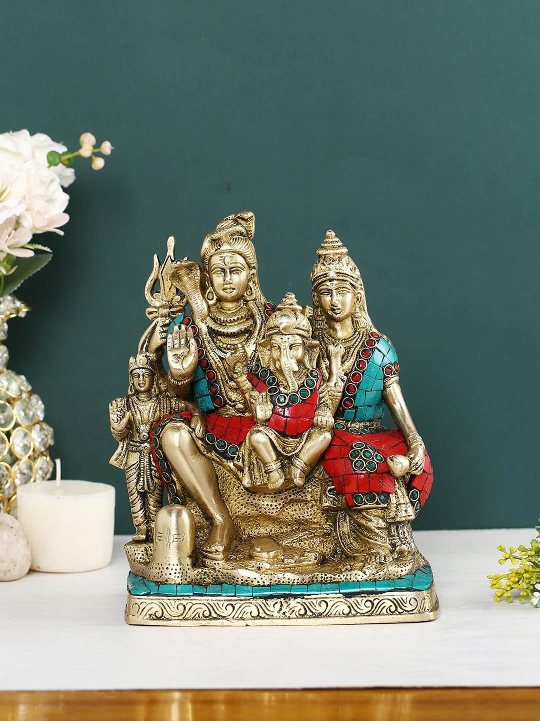 

CraftVatika Gold Ganesha Panchmukhi Idol