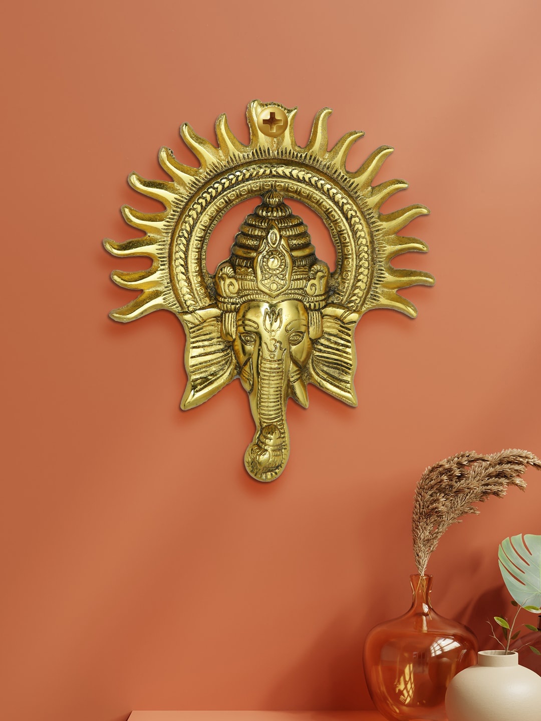 

CraftVatika Golden Lord Ganesha Showpiece, Gold