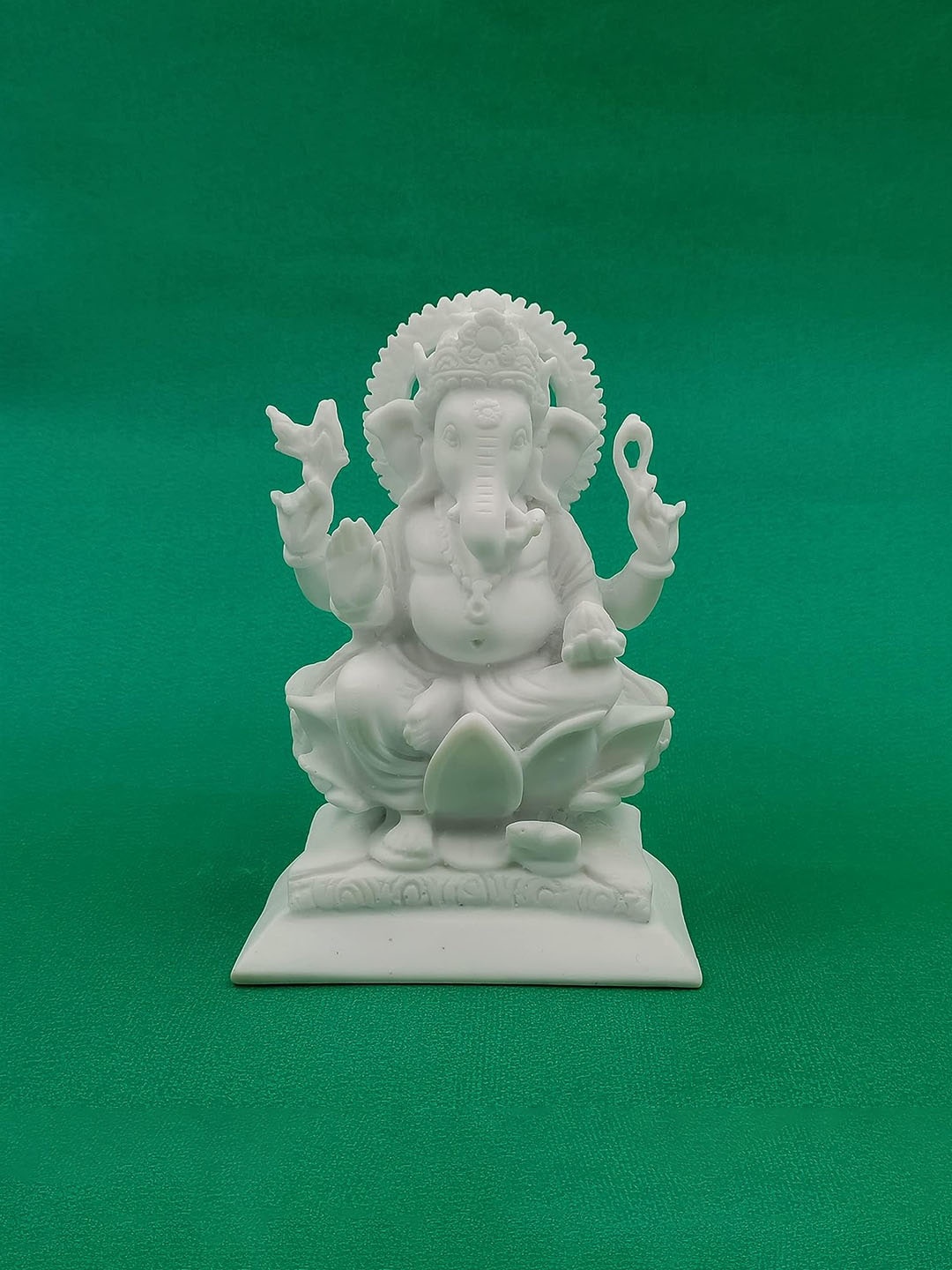 

CraftVatika White Ganesha murti Idol Showpiece
