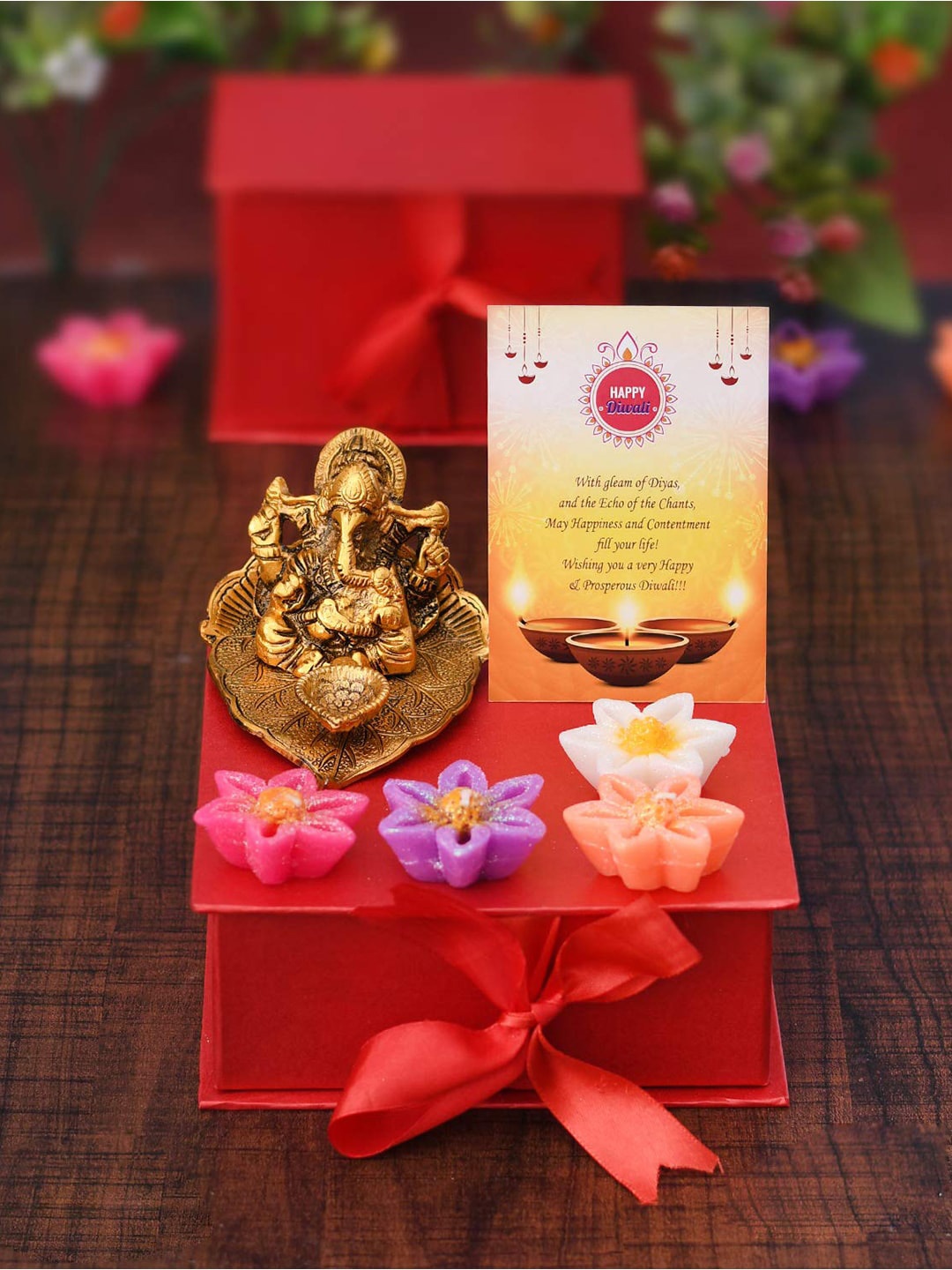 

CraftVatika Lord Ganesh Idol Home Gift Set, Gold