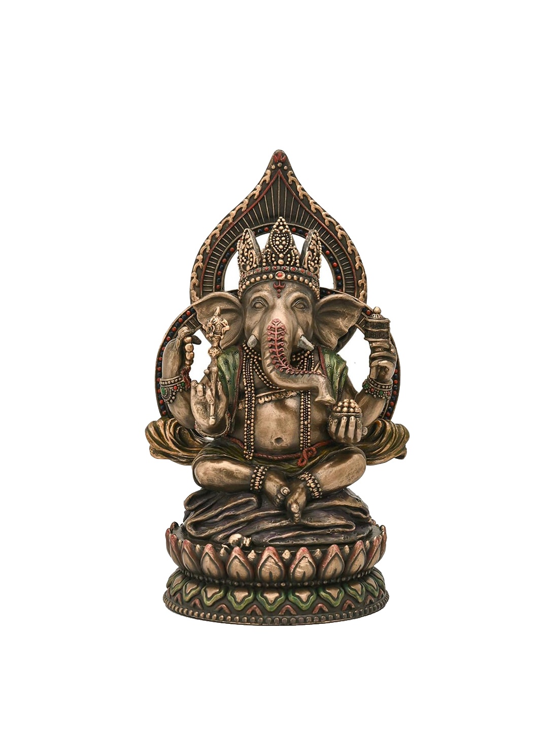 

CraftVatika Copper Toned Ganesha Metal Idol Showpieces
