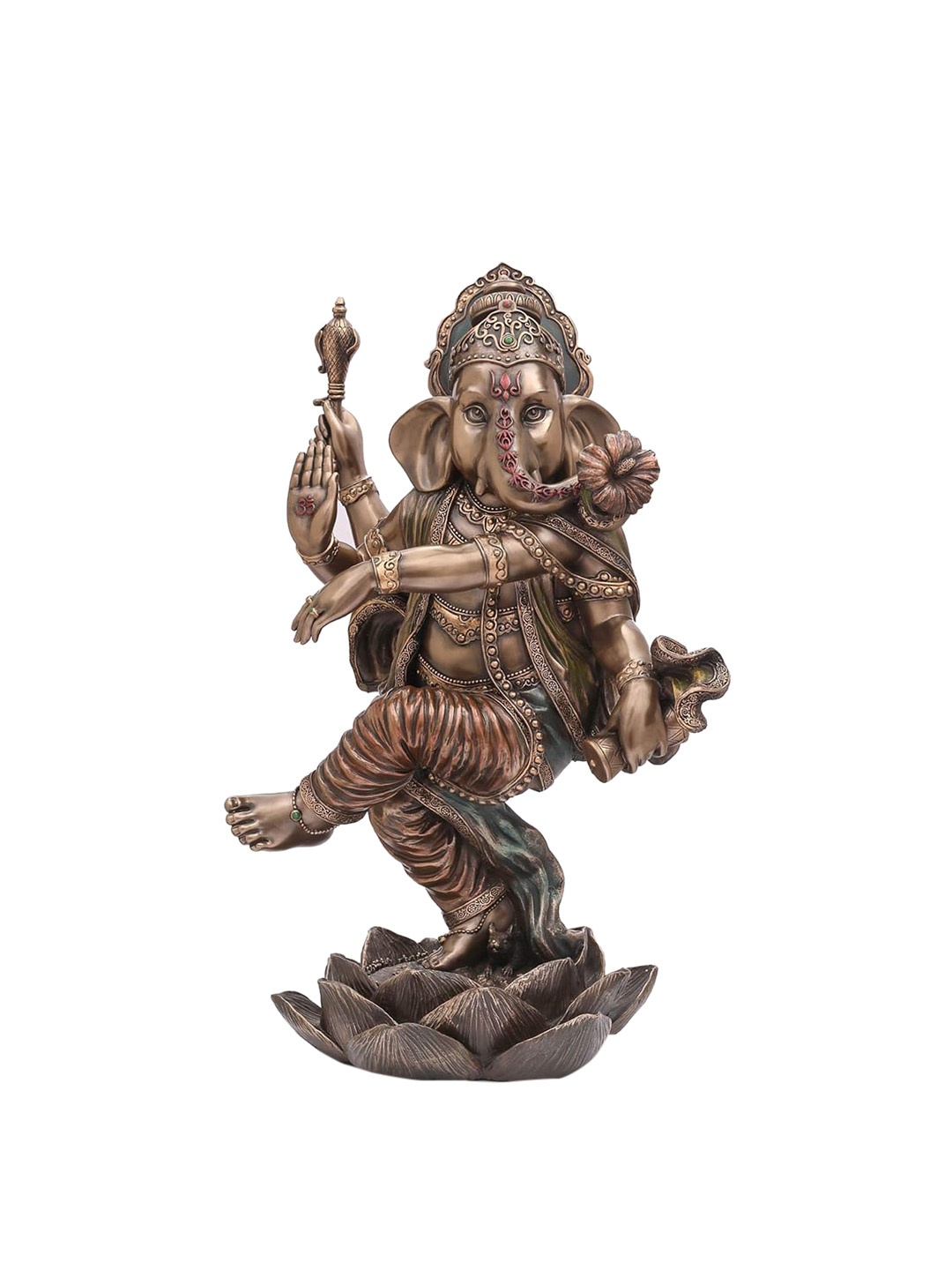 

CraftVatika Copper Toned Lord Ganesha Idol Showpiece