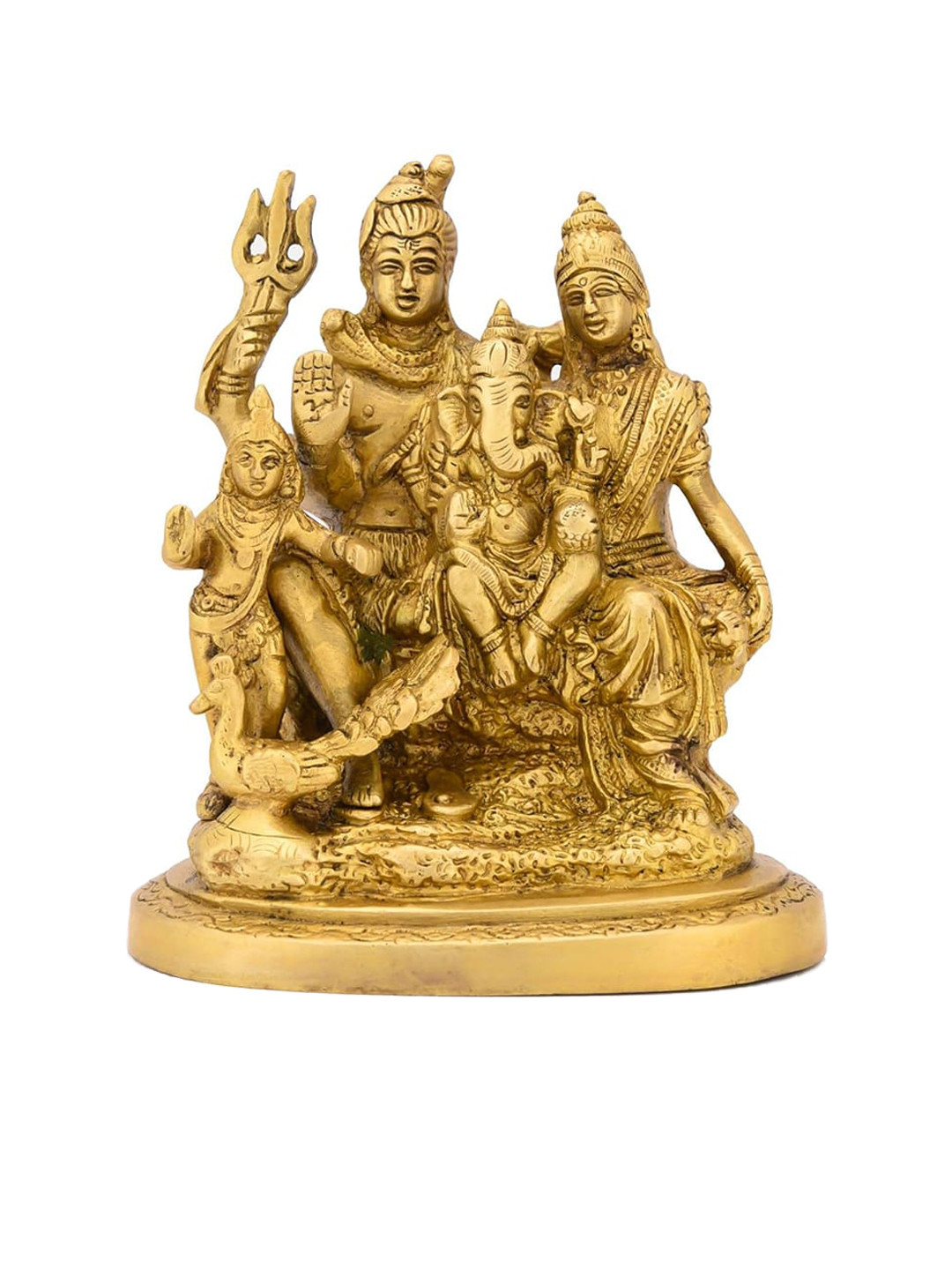 

CraftVatika Brass Lord Ganesha Statue Showpieces, Gold