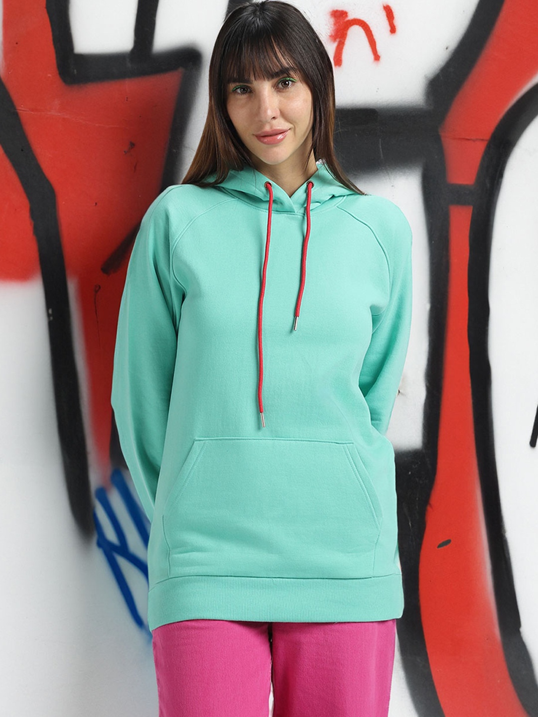 

JUNEBERRY Hooded Fleece Pullover, Green