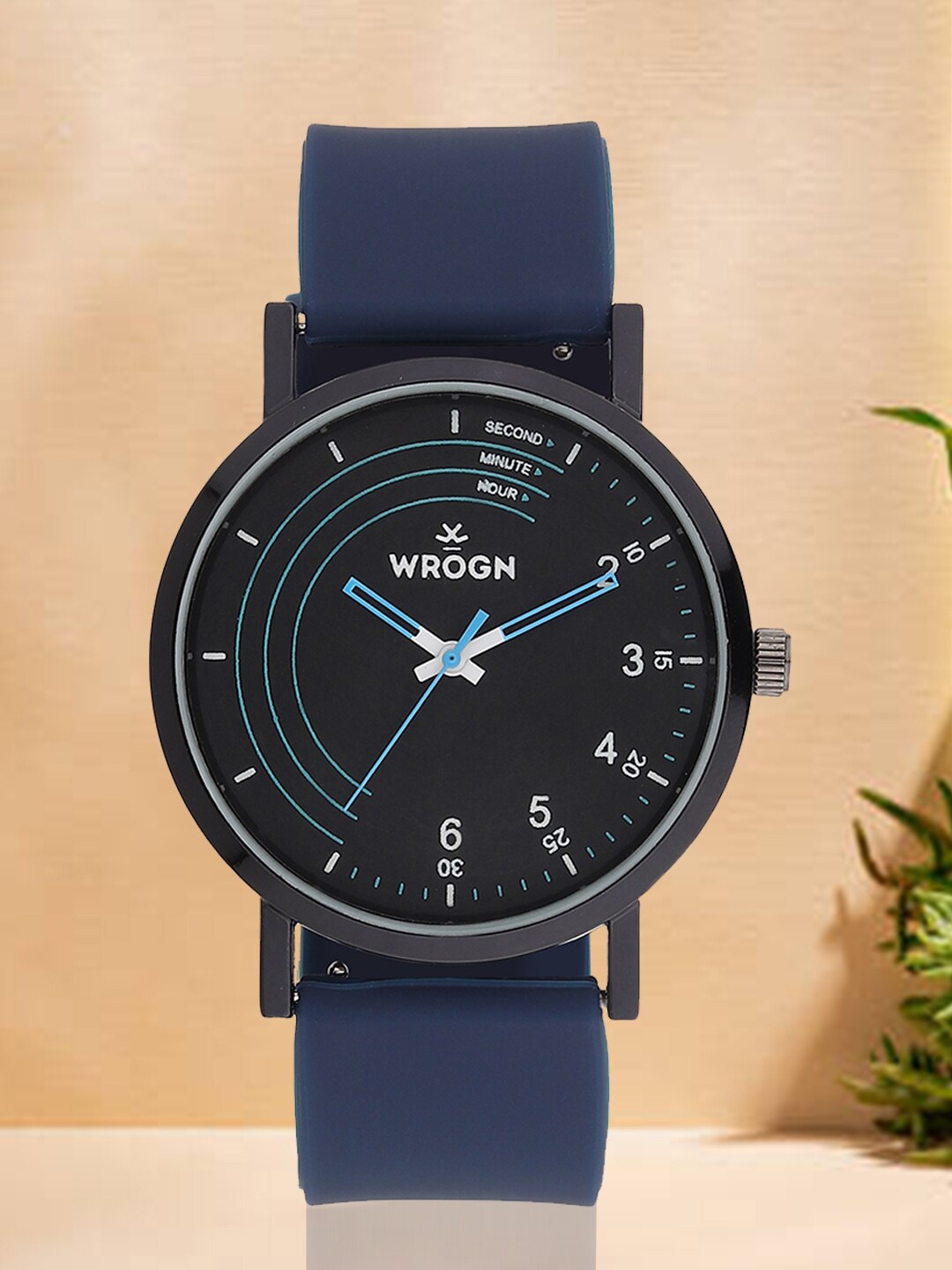 

WROGN Men Black Printed Dial & Straps Analogue Watch WRG0415, Blue